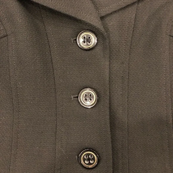 D&G Black Notched Collar Fitted Button Up Blazer SZ 42 4 6 - Picture 7 of 17